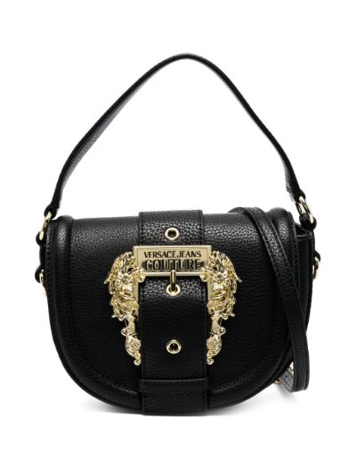 Baroque-buckle faux-leather tote bag | Versace Jeans Couture