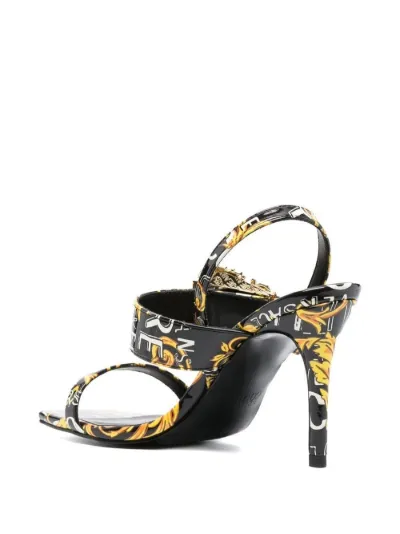 baroque print 90mm square toe sandals Versace Jeans Couture