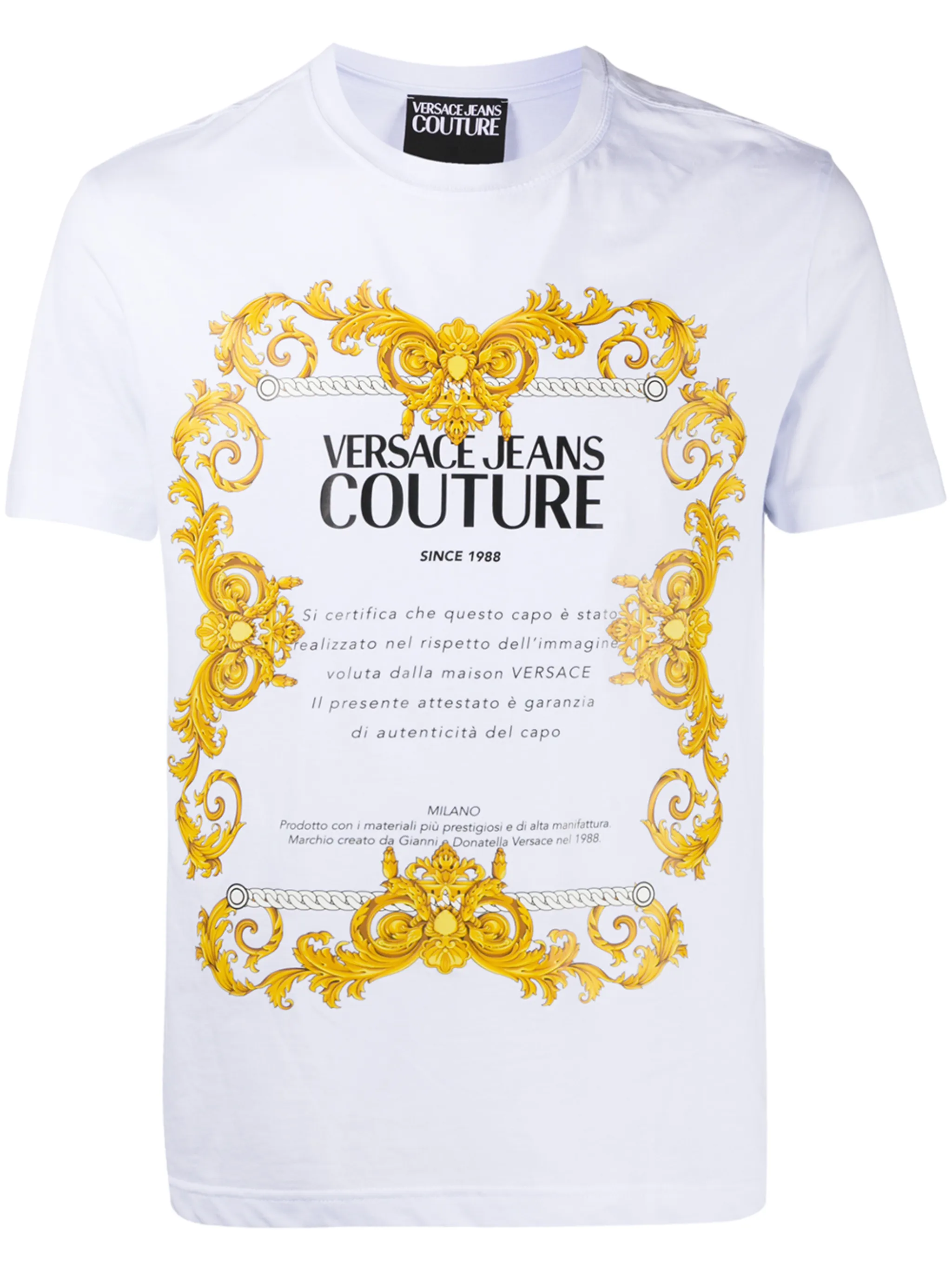 Versace Jeans Couture baroque-print logo T-Shirt | Eraldo.com FR