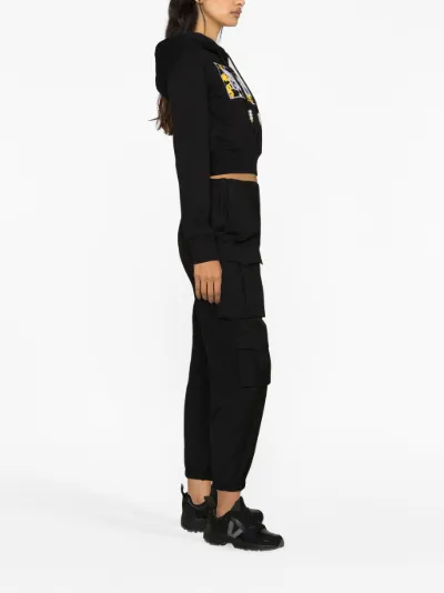 Versace crop top on sale hoodie