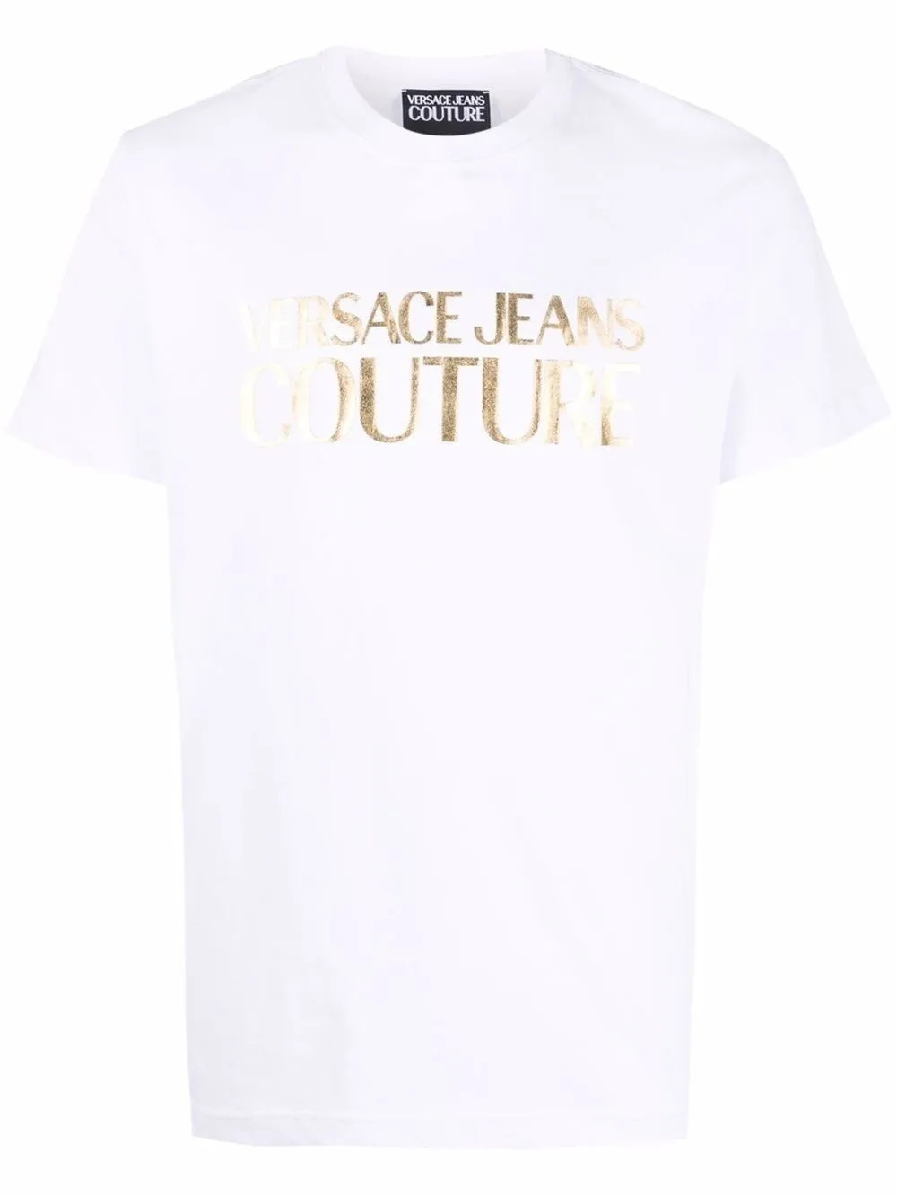 logo-print cotton T-shirt | Versace 