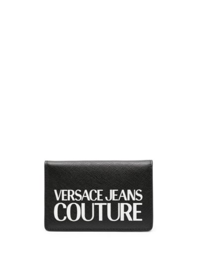 Versace Jeans Couture Logo-Plaque Crocodile-Embossed Wallet