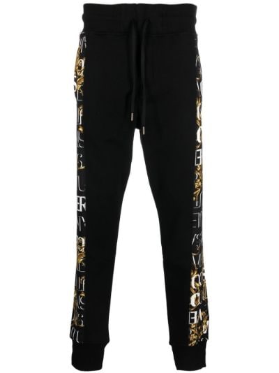 Versace Jeans Couture Black Drawstring Sweatpants Versace