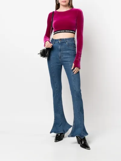 Versace Jeans deals Couture Velvet top