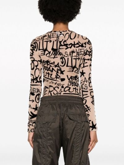 Versace Jeans Couture graffiti-print Jersey Bodysuit - Farfetch