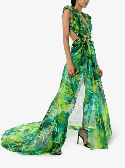 versace print maxi dress
