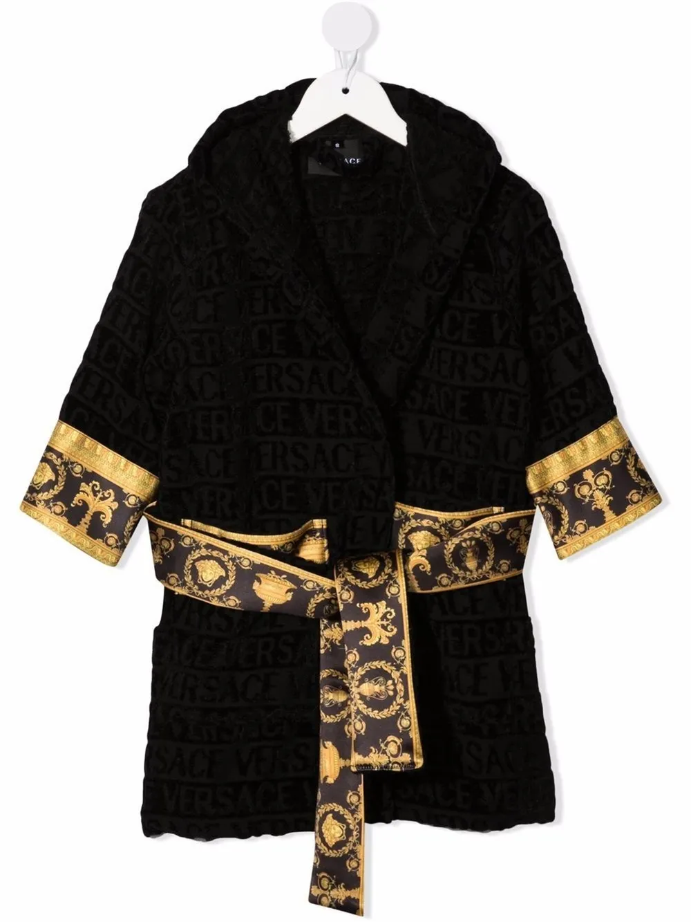 hooded versace robe