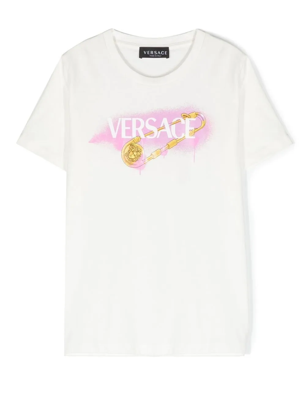 logo-print detail T-shirt | Versace Kids | Eraldo.com FR