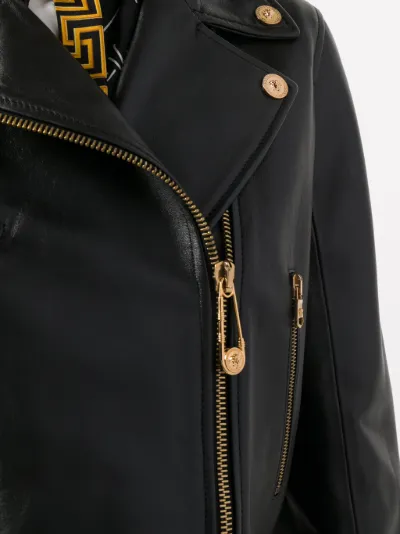 versace leather biker jacket