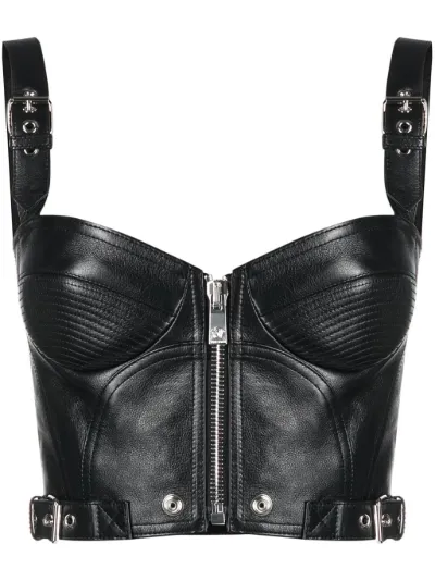 Leather bustier best sale crop top