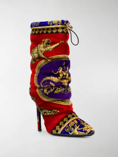 versace red boots