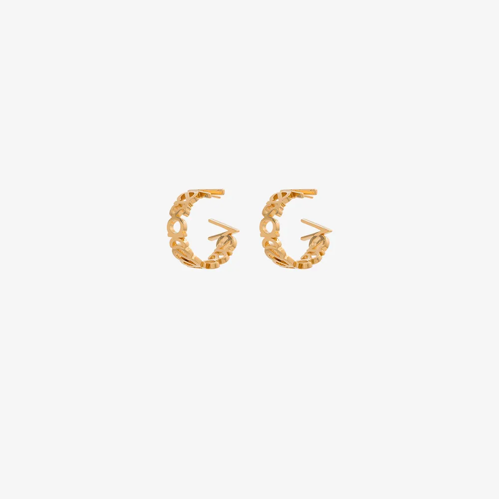 versace logo earrings