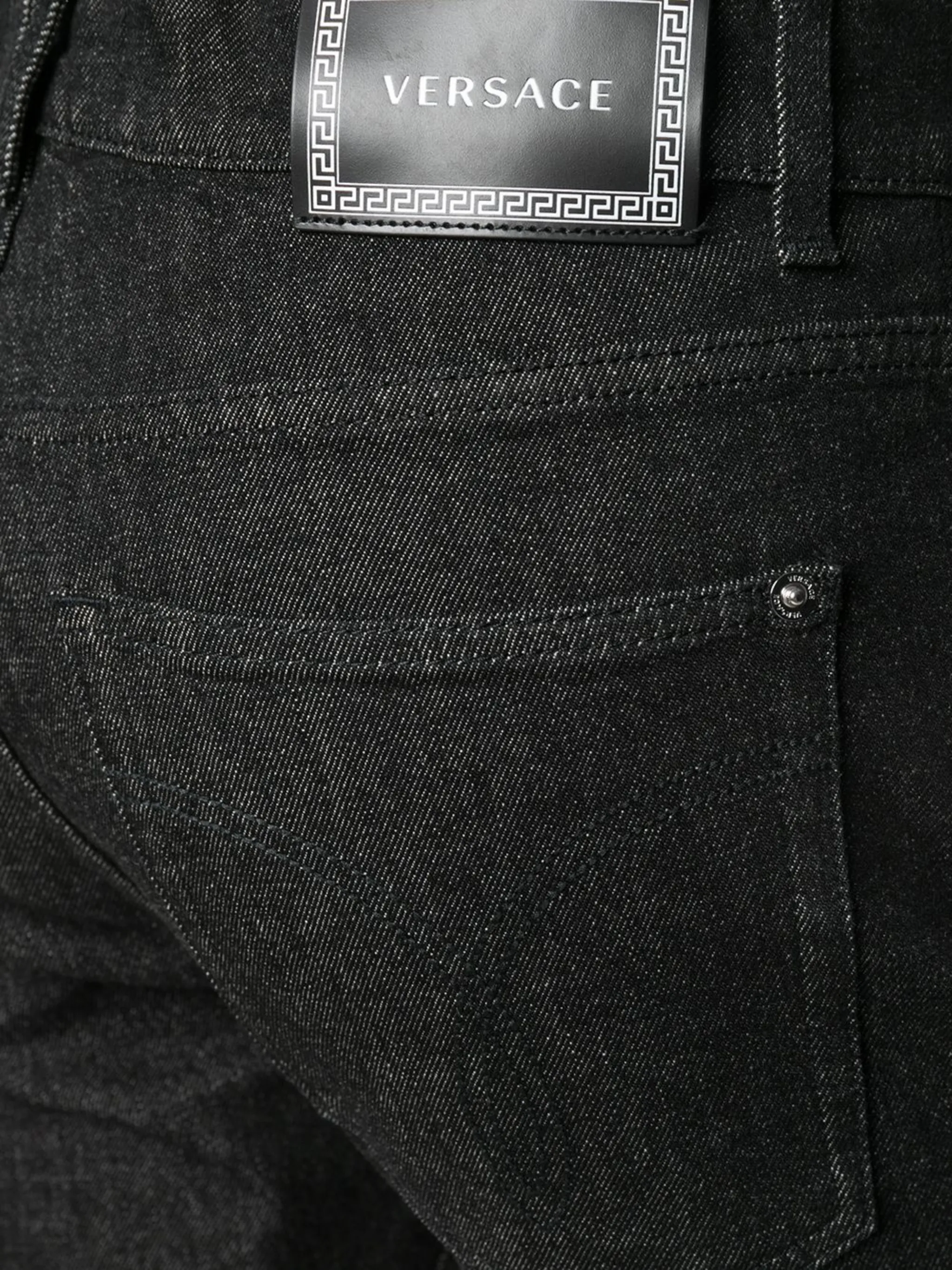 日本に jeans straight-leg patch logo Versace | CN Eraldo.com パンツ