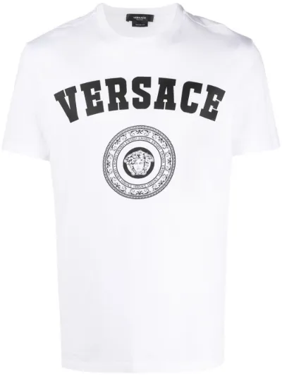 versace white shirt with logo