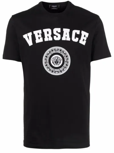 black and white versace shirt