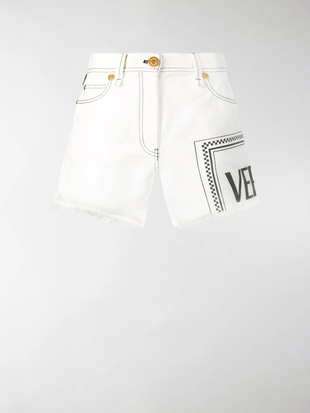 versace white shorts