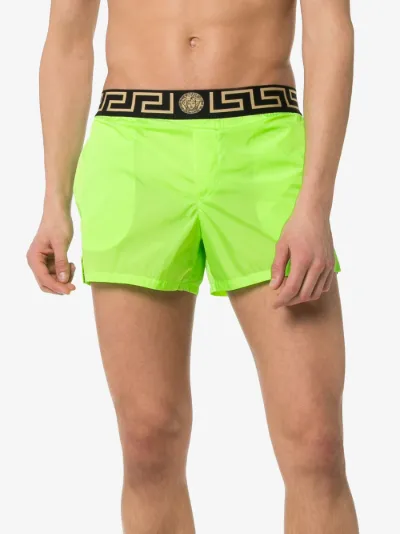 green versace swim shorts