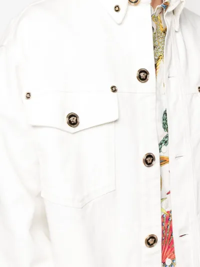 white longline denim jacket