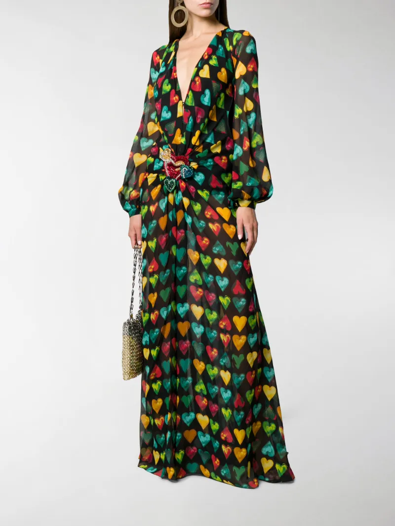 versace heart dress
