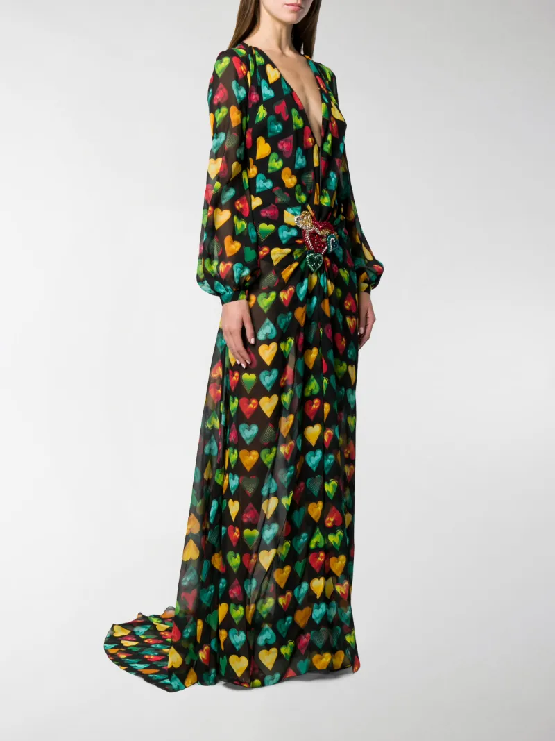 versace heart dress