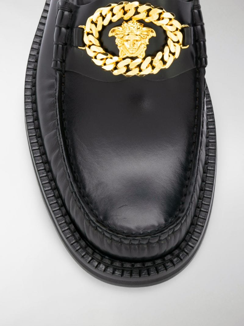 versace leather loafers