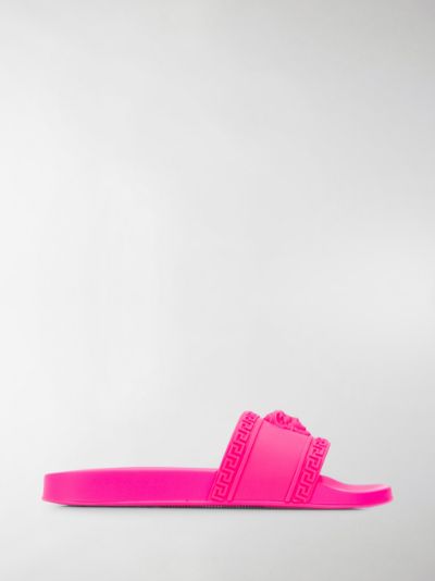 hot pink versace slides