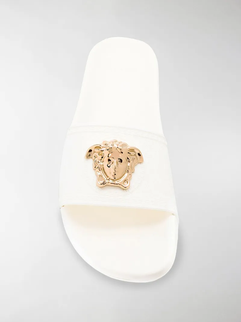 white versace slides
