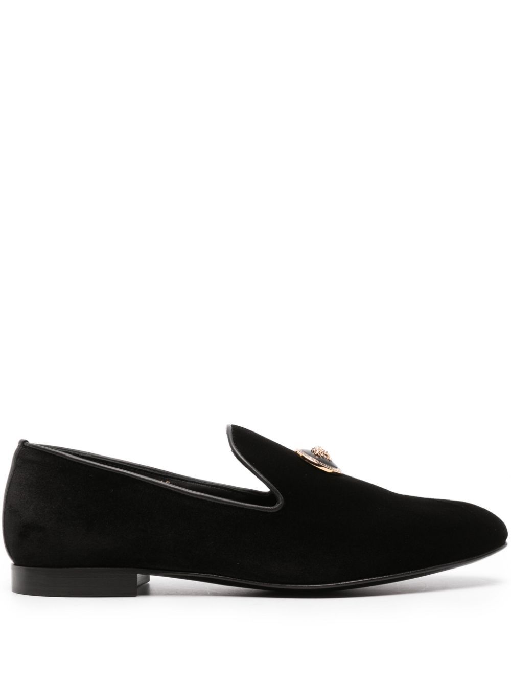 Versace medusa sale head velvet loafers