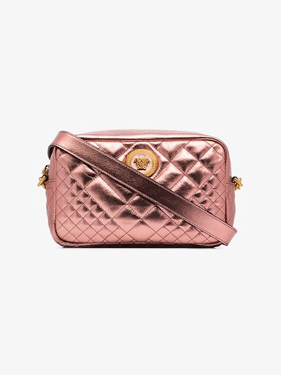 Metallic Pink Icon Quilted Camera Bag