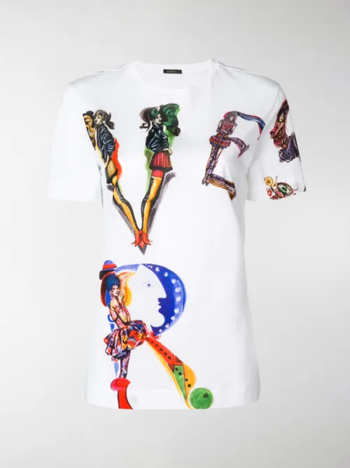 Versace - painted figure logo T-shirt