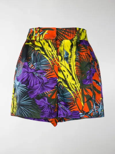 Versace - palm print shorts