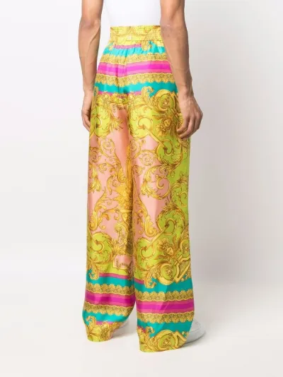 Pantaloni a palazzo con stampa barocca | Versace | Eraldo.com