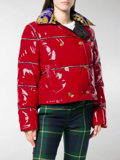 Versace Piumino crop rosso | MODES
