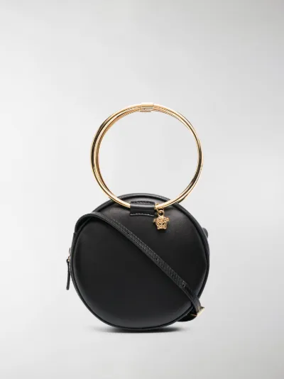 round leather crossbody bag