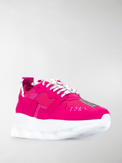 scarpe versace rosa fluo