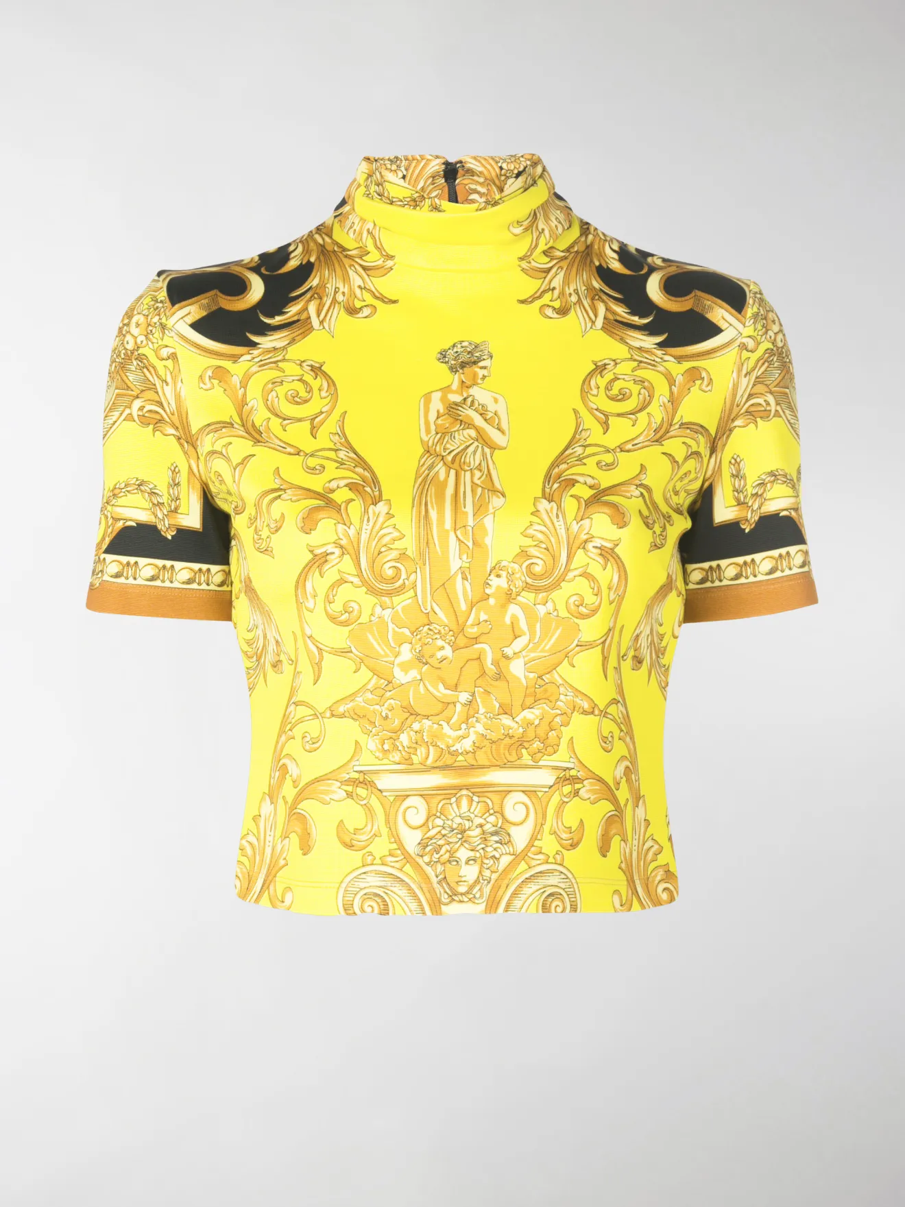 Versace Tshirt Barocco con stampa giallo MODES