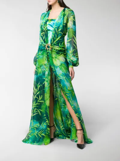 Versace Vestito Jungle lungo verde | MODES