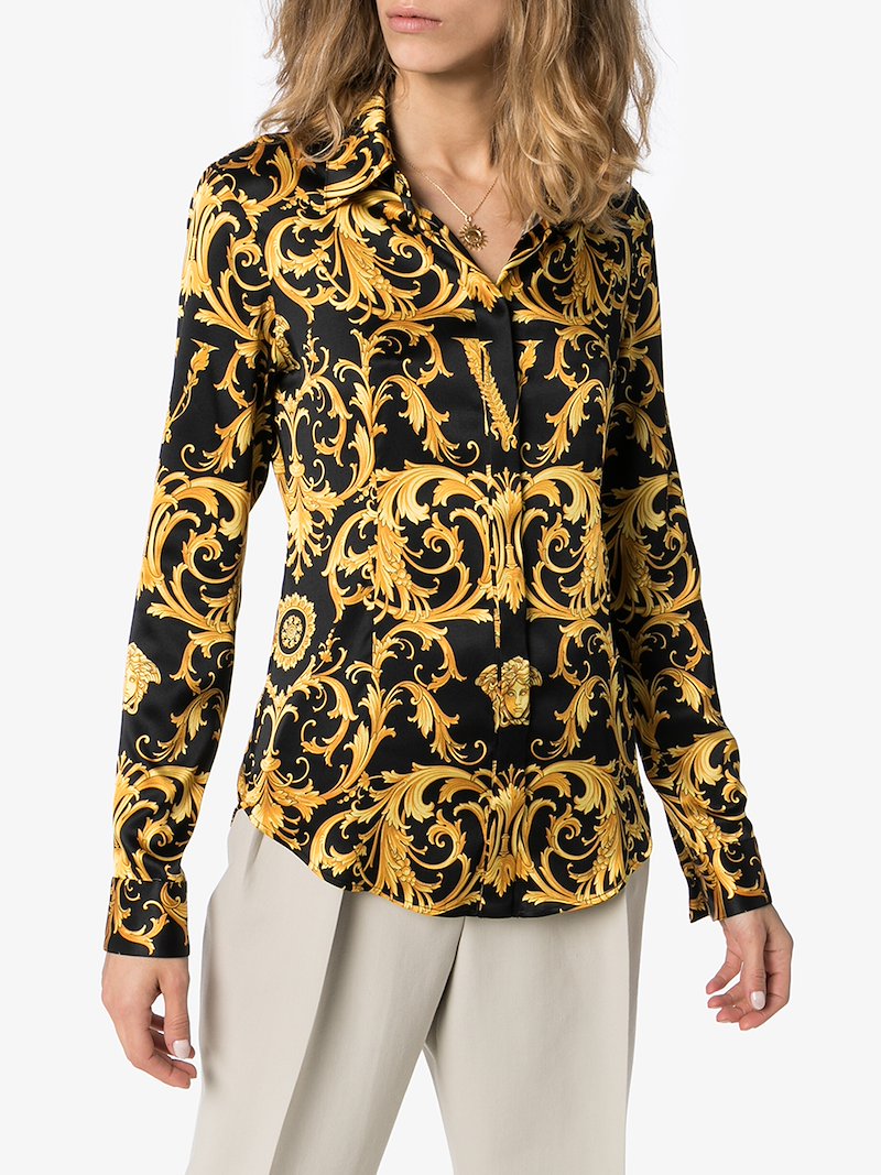 versace silk shirt women