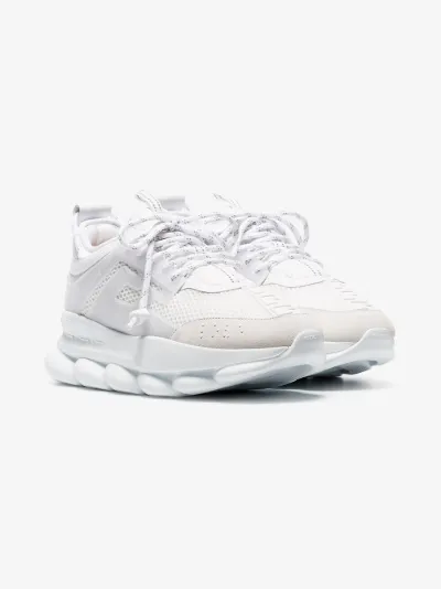 versace white chain reaction sneakers
