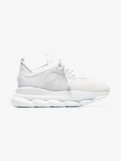 versace white chain reaction sneakers