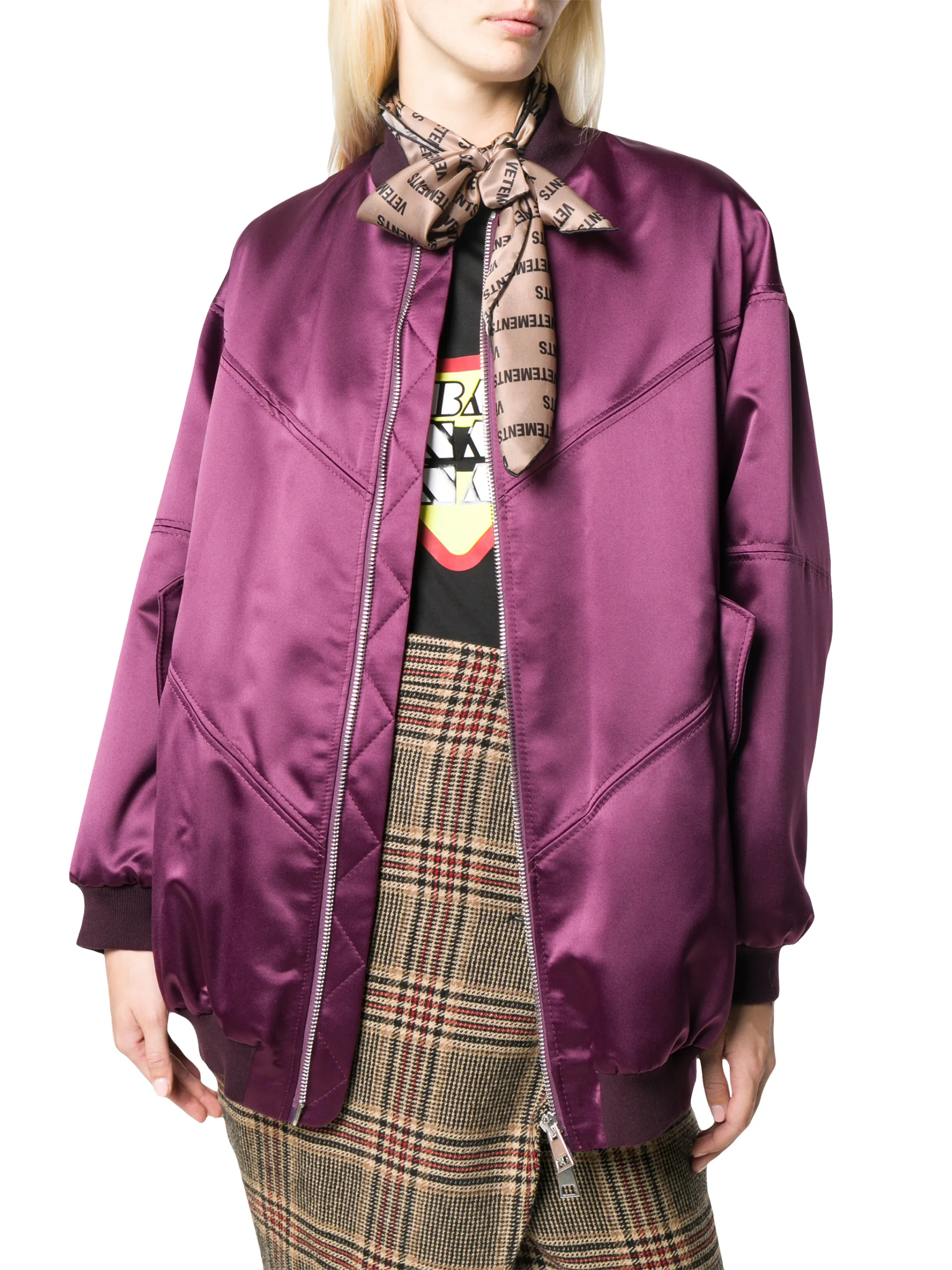 VETEMENTS beige Monogram silk scarf | Eraldo.com HR 