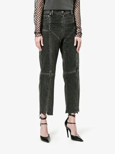 black step hem jeans