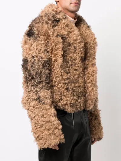 cropped shearling jacket