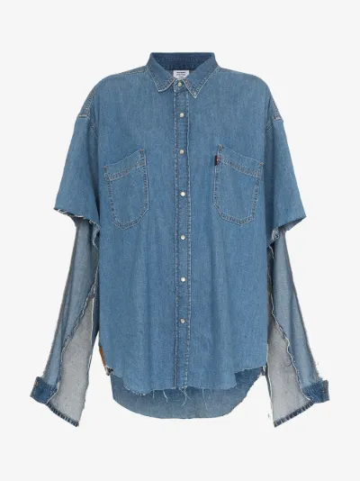 vetements denim shirt
