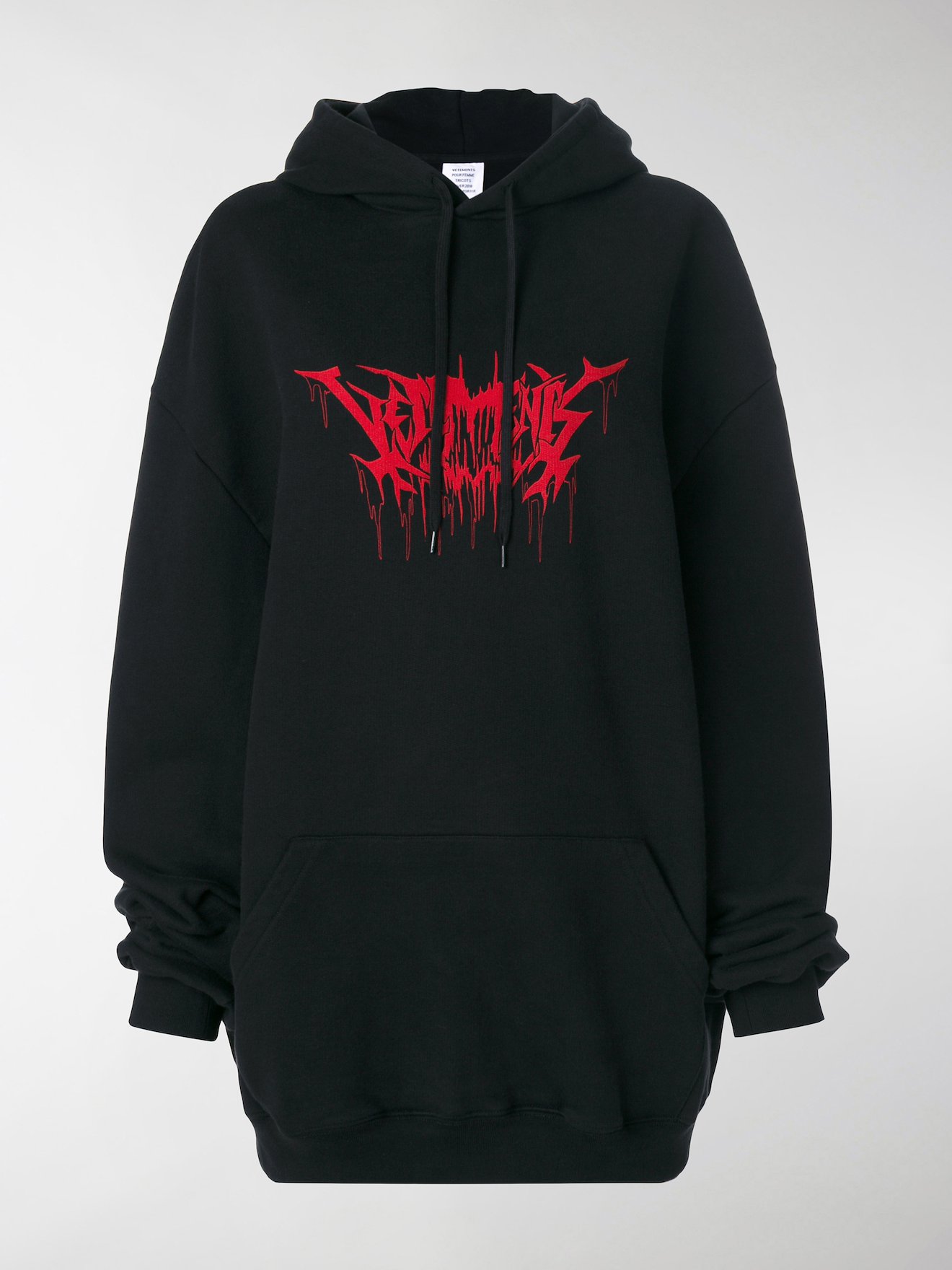 VETEMENTS death metal logo hoodie black | MODES