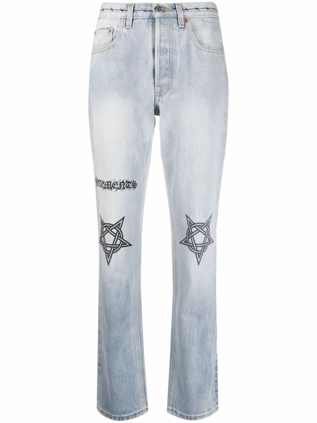 VETEMENTS Jeans dritti con stampa blu | MODES