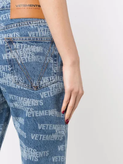 Jeans dritti con stampa | VETEMENTS | Eraldo.com