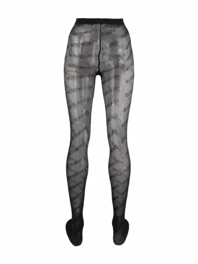 logo-print cheer tights | VETEMENTS 