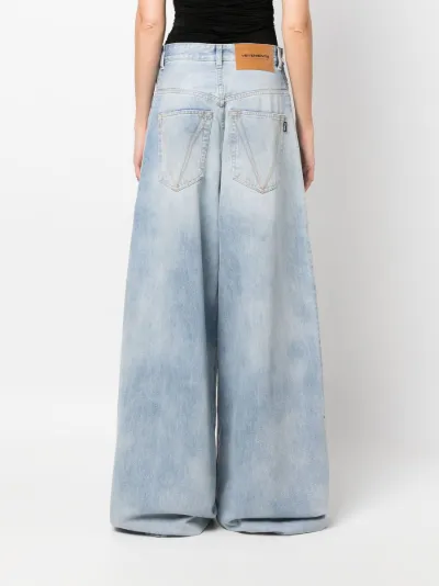 VETEMENTS logo-print wide-leg jeans | Eraldo.com KM