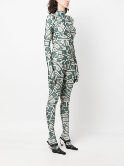 Money best sale print jumpsuit